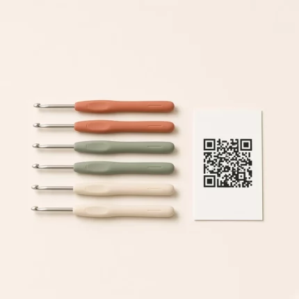 Set of six ergonomic crochet hooks
